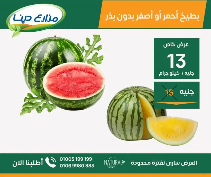 عروض مزارع دينا من 25 يونيو حتى 07 يوليو 2024 - June Offer .  استمتع بعروض شهر يونيو فى منافذ مزارع دينا