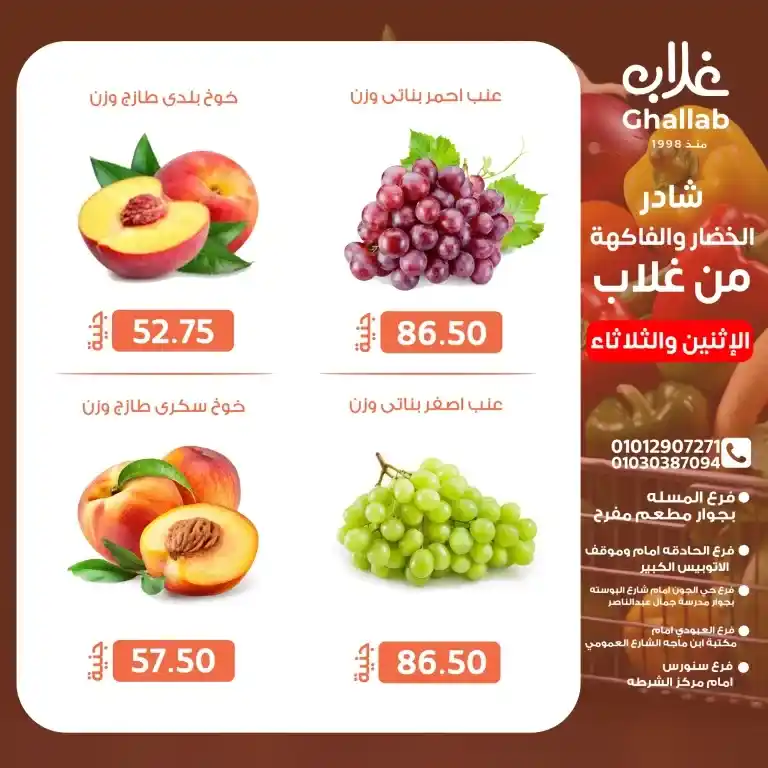 Ghallab Fayoum offers on Tuesday, May 20 and Wednesday, May 21, 2025
