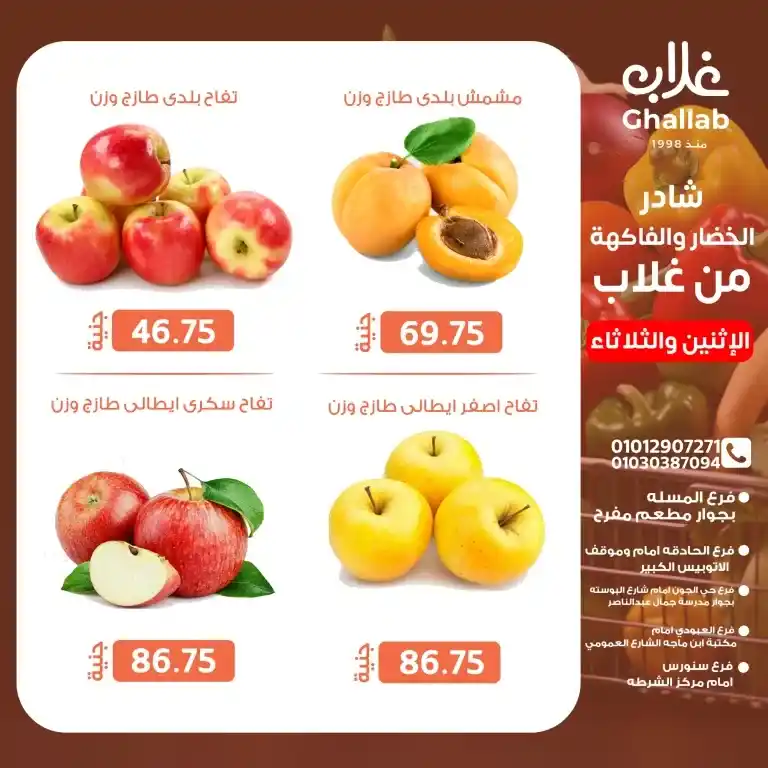 Ghallab Fayoum offers on Tuesday, May 20 and Wednesday, May 21, 2025
