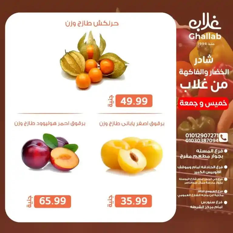 Ghallab Markets offers today, Thursday and Friday, 2025

