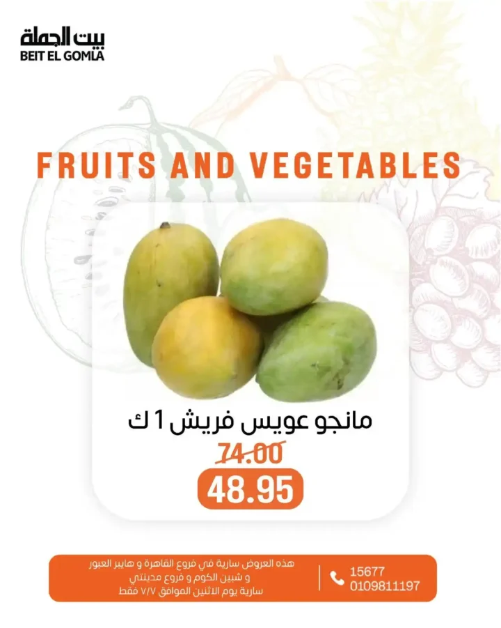 عروض بيت الجملة يوم الاثنين 7 يوليو 2025