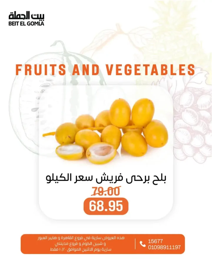 عروض بيت الجملة على الخضار والفاكهة – الاثنين 20 أكتوبر 2025 | أسعار طازة وتوفير كبير 20 عروض بيت الجملة على الخضار والفاكهة – الاثنين 20 أكتوبر 2025