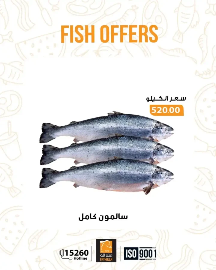عروض فتح الله ماركت اليوم على الاسماك الفريش خصومات قوية حتى 7 يناير. 7 عروض فتح الله ماركت اليوم على الاسماك الفريش خصومات قوية حتى 7 يناير.
