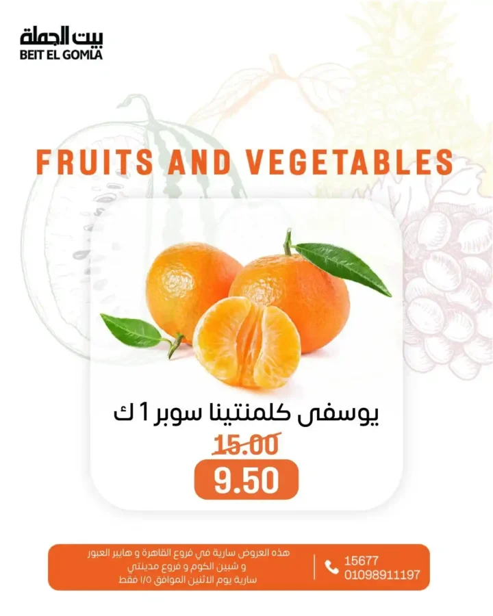 عروض بيت الجملة اليوم على الخضار والفاكهة باسعار تنافسية لا تفوت. 10 عروض بيت الجملة اليوم على الخضار والفاكهة باسعار تنافسية لا تفوت