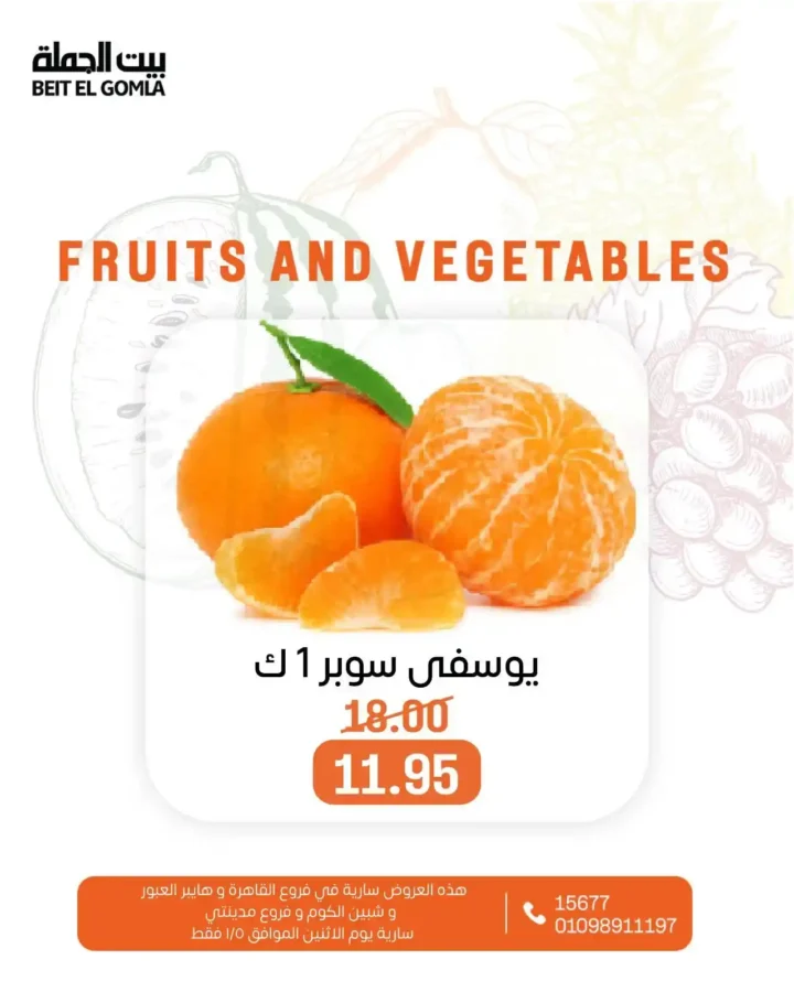 عروض بيت الجملة اليوم على الخضار والفاكهة باسعار تنافسية لا تفوت. 14 عروض بيت الجملة