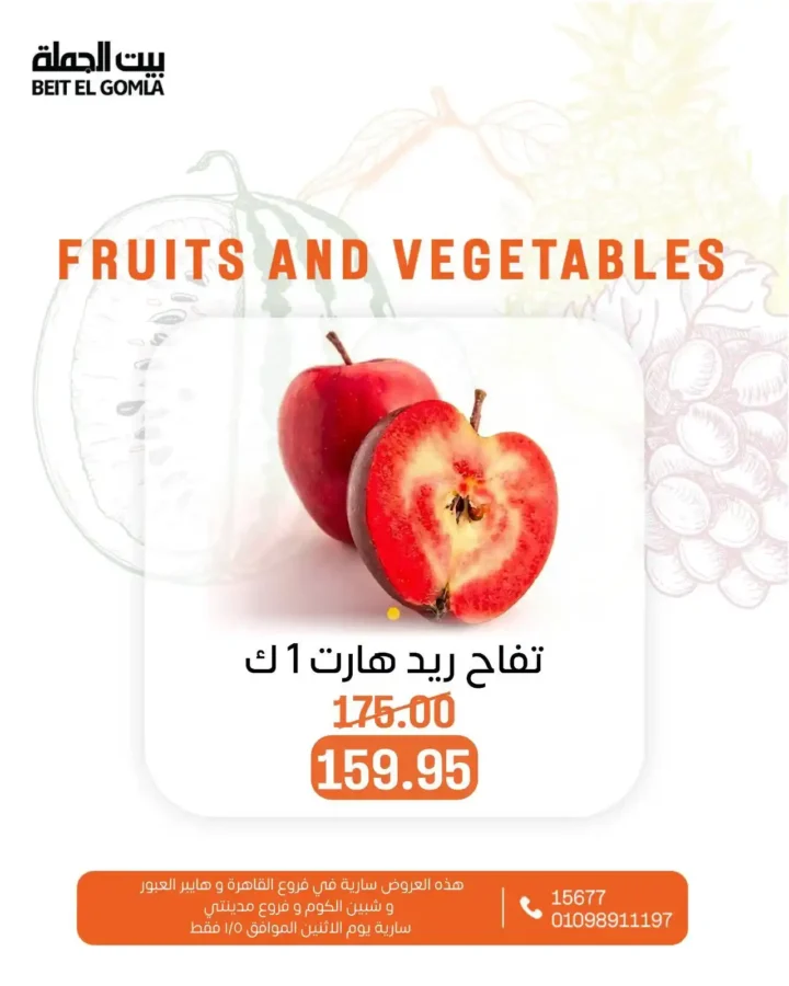 عروض بيت الجملة اليوم على الخضار والفاكهة باسعار تنافسية لا تفوت. 20 عروض بيت الجملة
