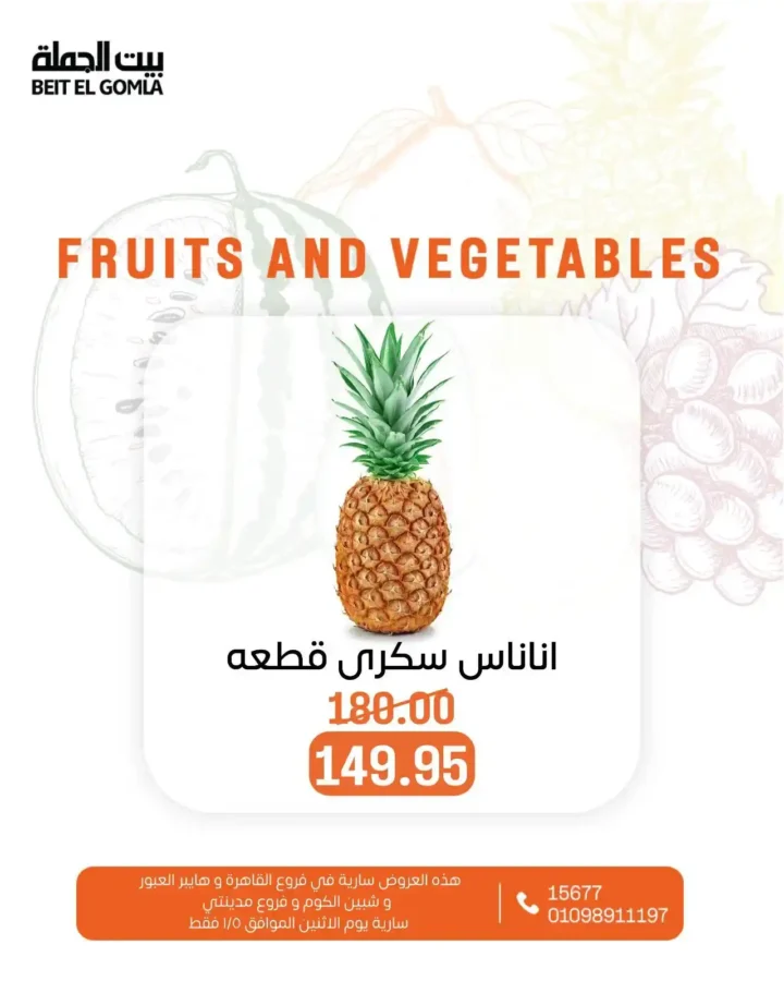 عروض بيت الجملة اليوم على الخضار والفاكهة باسعار تنافسية لا تفوت. 23 عروض بيت الجملة