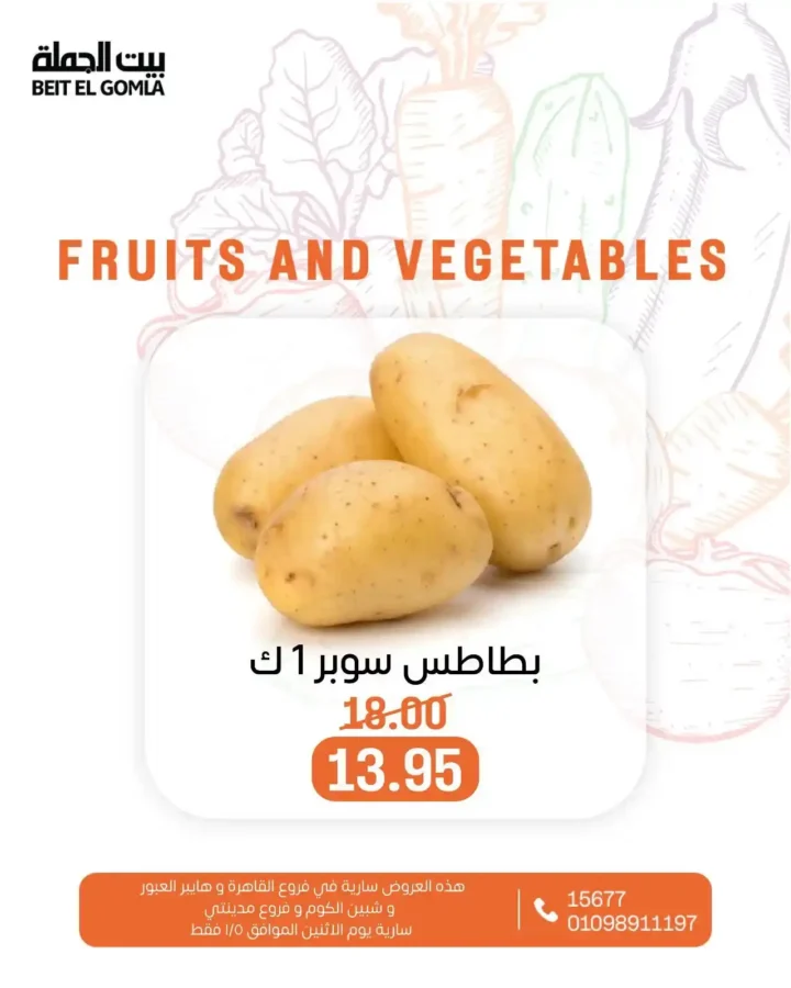 عروض بيت الجملة اليوم على الخضار والفاكهة باسعار تنافسية لا تفوت. 7 عروض بيت الجملة اليوم على الخضار والفاكهة باسعار تنافسية لا تفوت