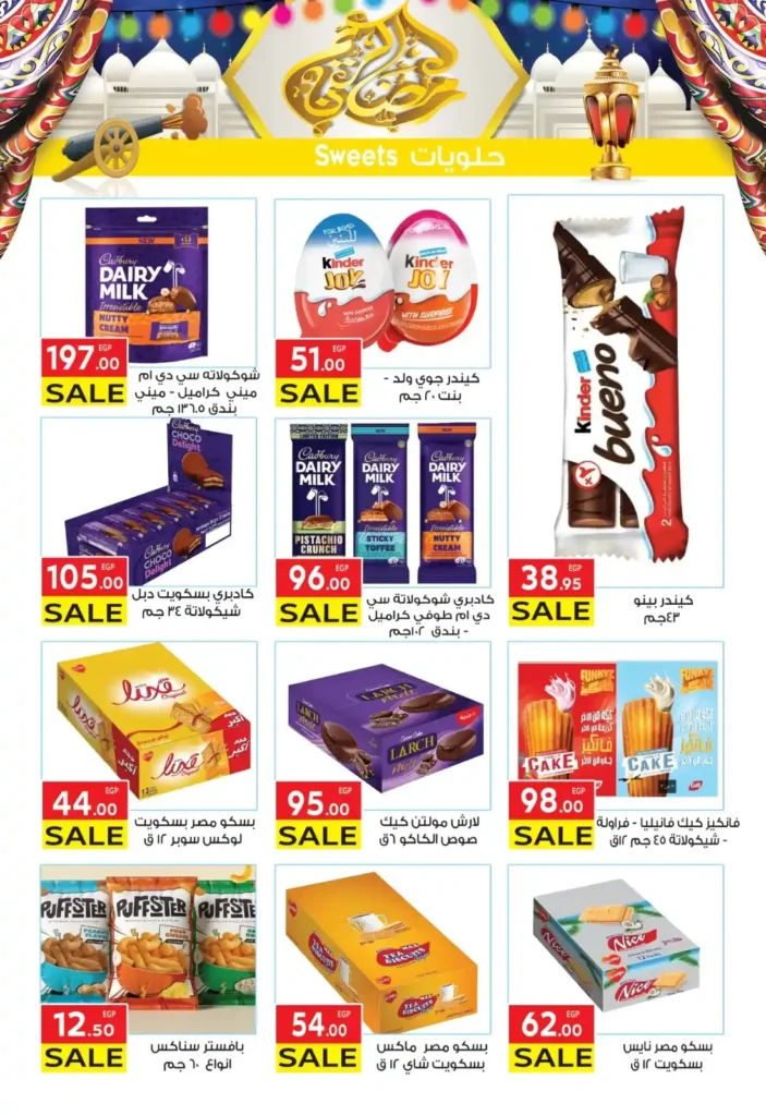 عروض المحلاوي ماركت اليوم في مهرجان رمضان 2026 – تخفيضات قوية على جميع المنتجات. 17 عروض المحلاوي ماركت