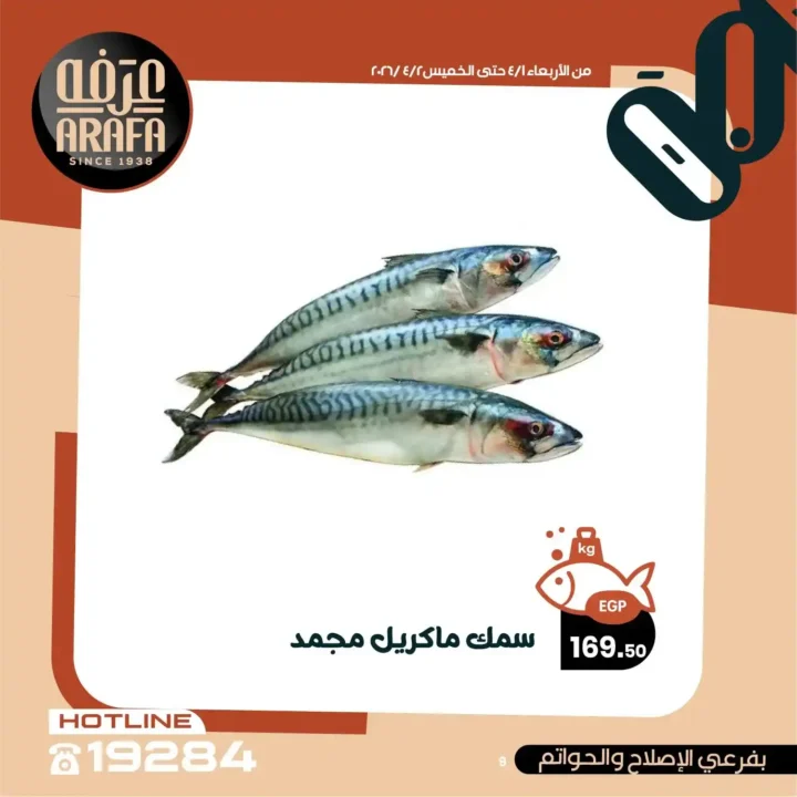 عروض عرفه ماركت 2026.. خصومات الويك إند على الأسماك الطازجة يومين فقط 🔥 11 عروض عرفه ماركت 2026.. خصومات الويك إند على الأسماك
