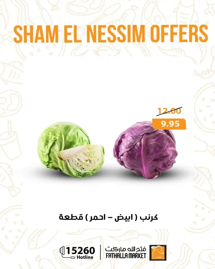 عروض فتح الله ماركت شم النسيم 2026 - خصومات يومية قوية حتى 14 أبريل على جميع المنتجات 🐟 12 Fathallah Market Sham El Nessim 2026 Offers - Strong daily discounts until April 14th on all products