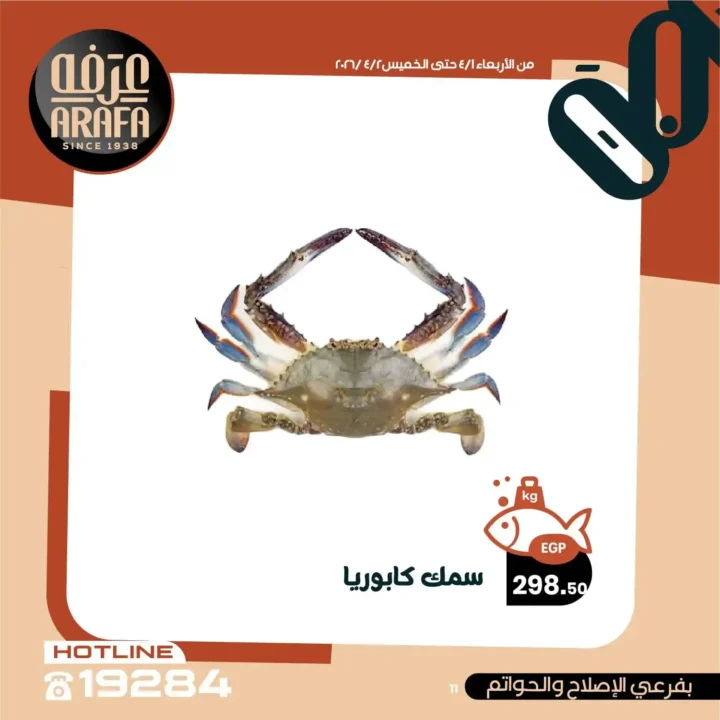 عروض عرفه ماركت 2026.. خصومات الويك إند على الأسماك الطازجة يومين فقط 🔥 13 عروض عرفه ماركت 2026.. خصومات الويك إند على الأسماك