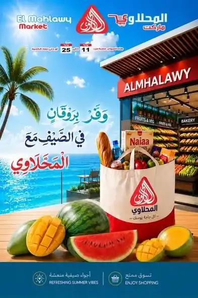 عروض المحلاوي ماركت الصيف 2026.. خصومات قوية على السلع الغذائية والمنزلية حتى 25 يونيو 1 عروض المحلاوي ماركت الصيف 2026.. خصومات قوية على السلع الغذائية والمنزلية حتى 25 يونيو