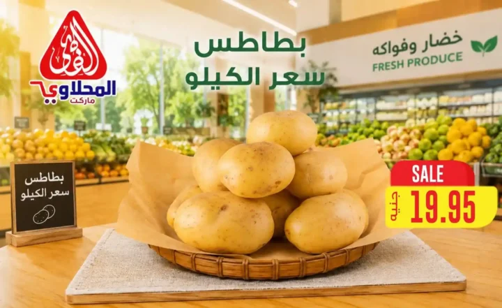 عروض المحلاوي ماركت 2026.. تخفيضات على الخضروات والفاكهة والأسماك حتى 16 يوليو 1 عروض المحلاوي ماركت 2026