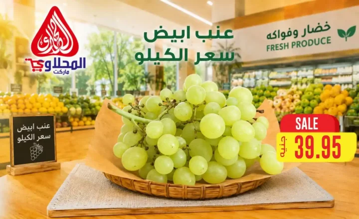 عروض المحلاوي ماركت 2026.. تخفيضات على الخضروات والفاكهة والأسماك حتى 16 يوليو 4 عروض المحلاوي ماركت 2026
