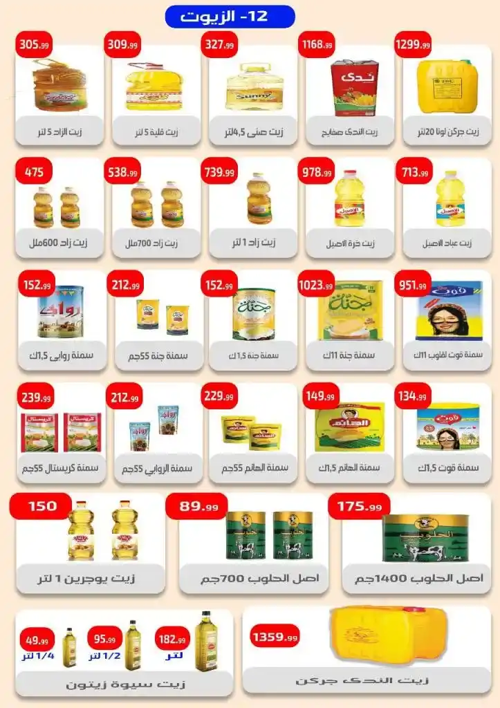 عروض مؤسسة إيهاب البرنس للتجارة بشرم الشيخ من 24 إلى 26 إبريل 2025 | لا تفوت أقوى التخفيضات على الزيت والسكر والأرز والمكرونة !